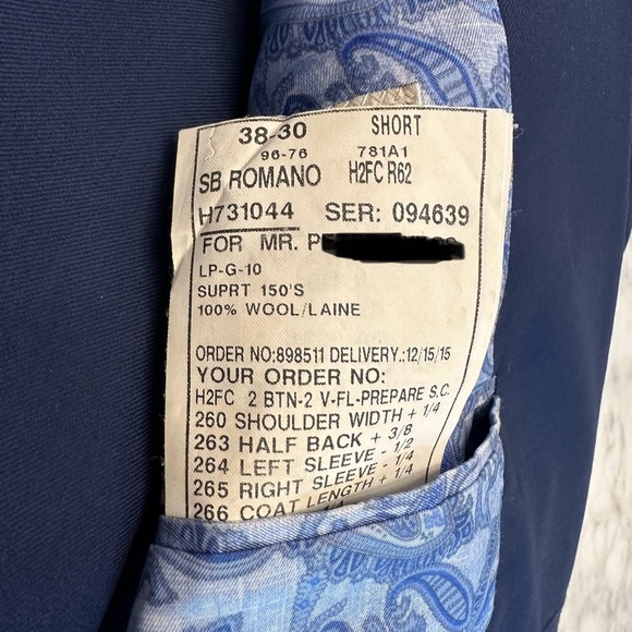 Samuelsohn Royal Blue Suit - Size 38S - Picture 6 of 6